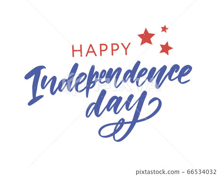 4th of July. Happy Independence day calligraphy 4th of July. Happy Independence day calligraphy 66534032