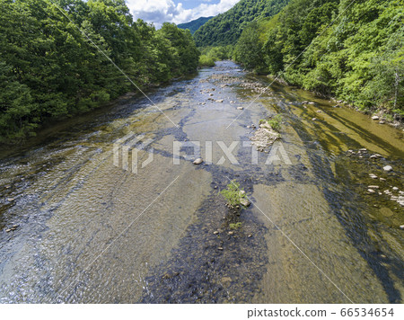 夏季豐平河上游的鳥瞰圖 66534654