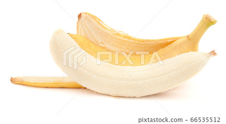 Banana. Yellow peeled fruit Banana. Yellow peeled fruit 66535512