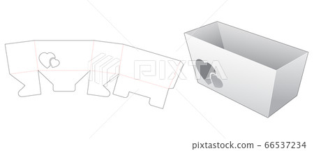 Packaging box die cut template Packaging box die cut template 66537234