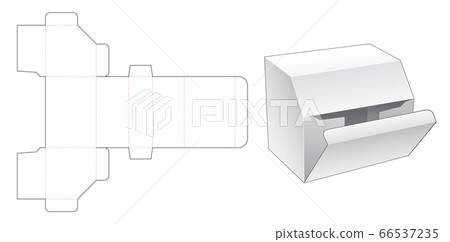 Packaging box die cut template 66537235