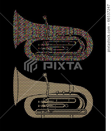 Tuba instrument cartoon music graphic vector 66537247