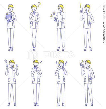 Young female nurse variation set 66537480