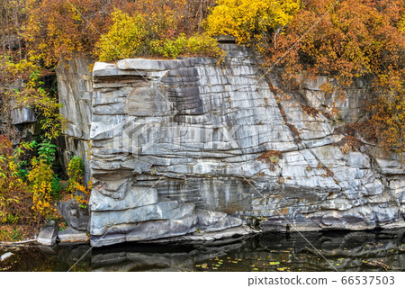 Buky Canyon and Hirskyi Tikych river in Ukraine 66537503