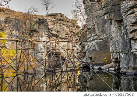 Buky Canyon and Hirskyi Tikych river in Ukraine 66537508