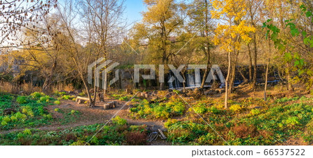 Buky Canyon and Hirskyi Tikych river in Ukraine 66537522