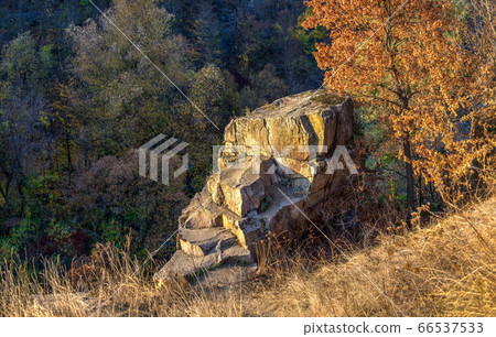 Buky Canyon and Hirskyi Tikych river in Ukraine 66537533