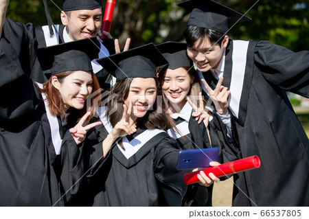 group happy graduates students 66537805