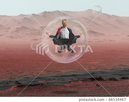 Imagine people live on Mars. Close up landscape of an abandoned planet, beauty of life on Mars. Imagine people live on Mars. Close up landscape of an abandoned planet, beauty of life on Mars. 66538467