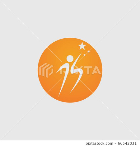 Human character logo sign Human character logo sign 66542031