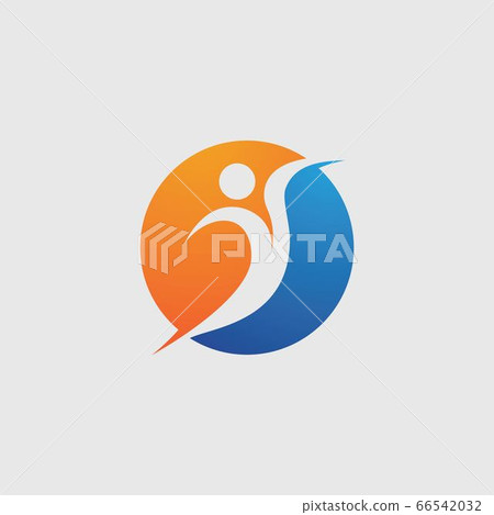 Human character logo sign Human character logo sign 66542032