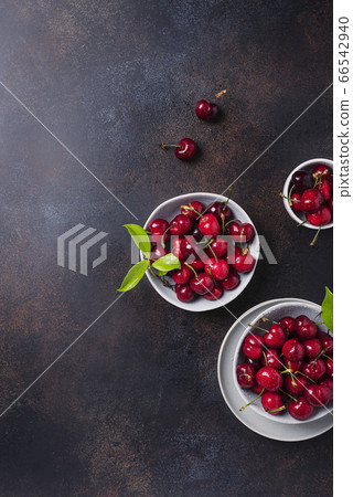 Top view of sweet fresh cherry Top view of sweet fresh cherry 66542940