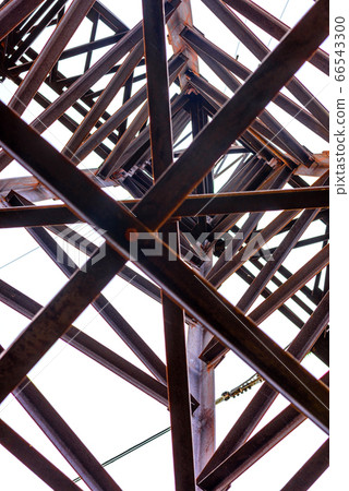 A high-voltage electricity tower. A High-voltage A high-voltage electricity tower. A High-voltage 66543300