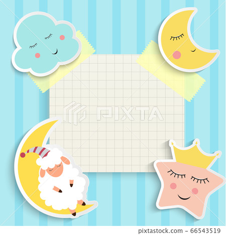 Child Good Night background with cloud, star and 66543519