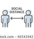 Simple illustration of social distance 66543942