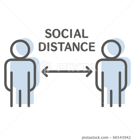 Simple illustration of social distance Simple illustration of social distance 66543942