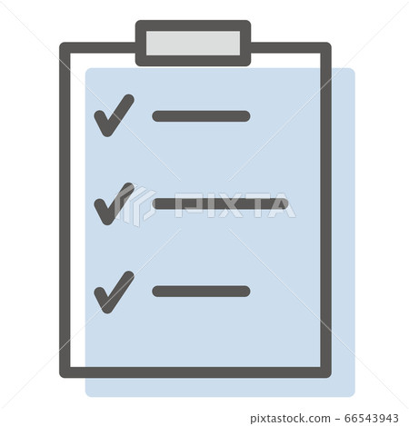 Simple illustration of physical condition check sheet 66543943