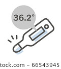 Simple illustration of a thermometer 66543945