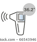 Simple illustration of non-contact thermometer 66543946