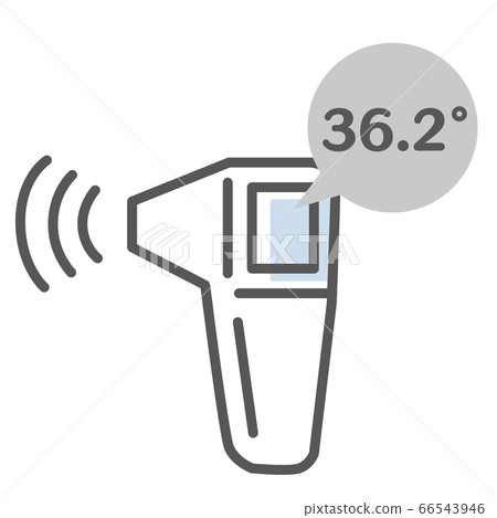 Simple illustration of non-contact thermometer Simple illustration of non-contact thermometer 66543946