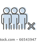 Simple illustration of people who are in close contact 66543947
