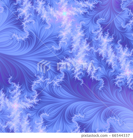 Beauty spiral fractal, light color floral 3D illustration, 3D rendering 66544337