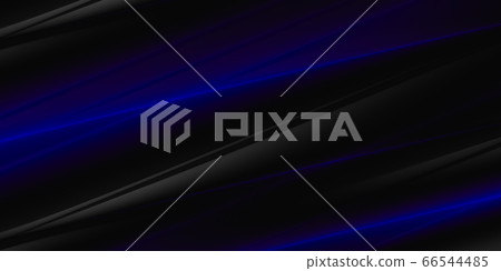 Volumetric 3D abstract space with black and blue color, 3D illustration, 3D rendering 66544485