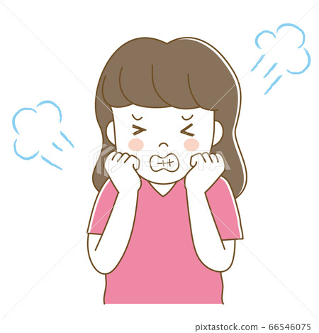 A woman who regrets her teeth - Stock Illustration [66546075] - PIXTA