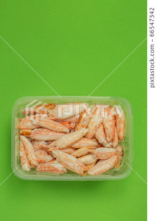 Fresh crab meat in a box with copy space Fresh crab meat in a box with copy space 66547342