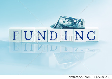 Funding text on grey background Funding text on grey background 66548642