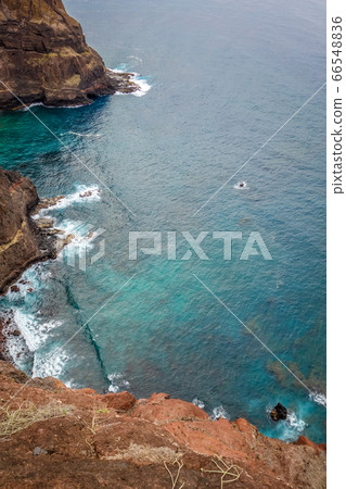 Cliffs and ocean aerial view in Santo Antao Cliffs and ocean aerial view in Santo Antao 66548836