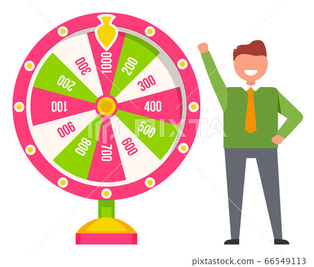 Fortune Wheel, Game Machine Lucky Player Vector 66549113