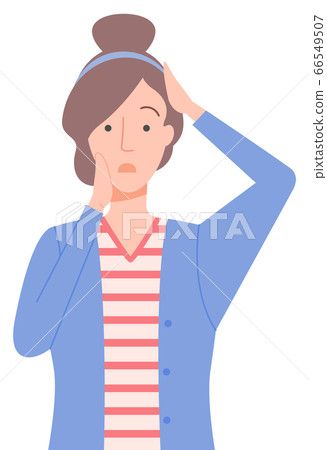 Woman with Sad Emotion on Face, Posing Isolated 66549507