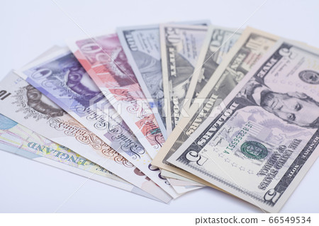 International currencies isolated on a white International currencies isolated on a white 66549534