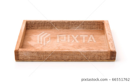 Front view of small empty wooden tray Front view of small empty wooden tray 66551762