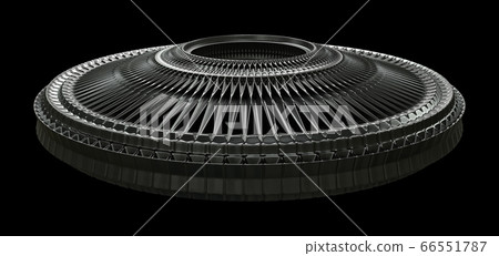 Sci-Fi Industrial Element Isolated On Black Sci-Fi Industrial Element Isolated On Black 66551787