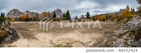 Autumn alpine Dolomites mountain scene, Italy. Autumn alpine Dolomites mountain scene, Italy. 66552424