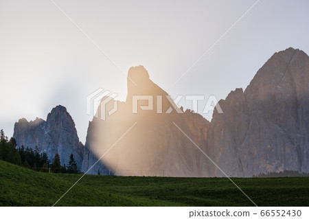 Geisler or Odle Dolomites mountain group rocks in 66552430