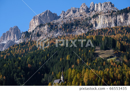 Autumn Dolomites rocky mountain scene, Moena, Autumn Dolomites rocky mountain scene, Moena, 66553435