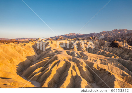 Zabriskie Point at sunset, Death Valley National Park, California, USA 66553852
