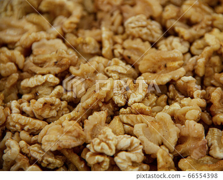 Dried walnut fruit in the stock 66554398