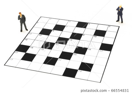 Businessman thinking as a crossword puzzle (miniature) 66554831