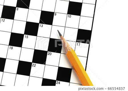Crossword puzzle and pencil 66554837