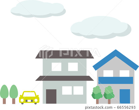 Cars, greens and houses Cars, greens and houses 66556293