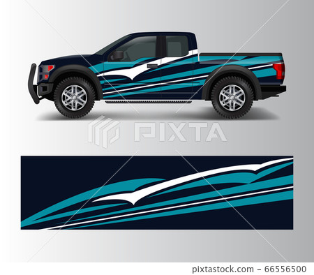 offroad vehicle wrap design vector. Pickup truck offroad vehicle wrap design vector. Pickup truck 66556500
