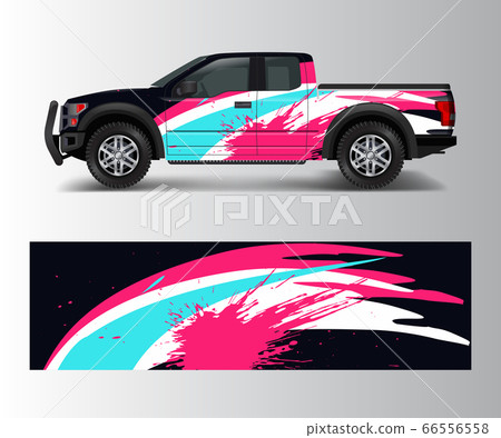 Racing graphic background vector for Truck, Pickup 66556558