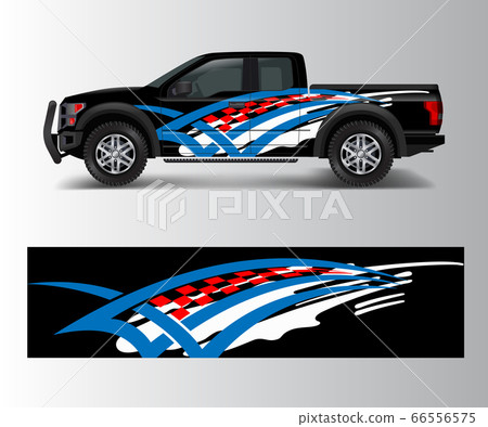 Offroad Vehicle Wrap Design Vector Pickup Truck Stock Illustration