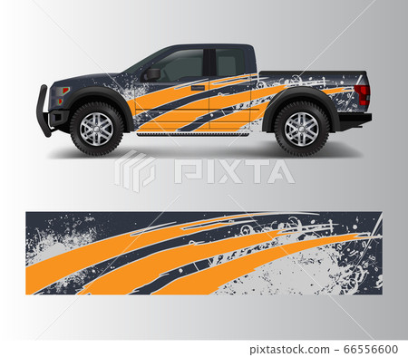 Offroad Vehicle Wrap Design Vector Pickup Truck Stock Illustration