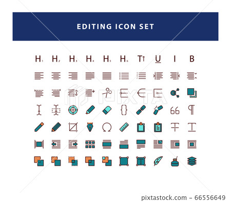 set of Editing Design icon with flat style design 66556649