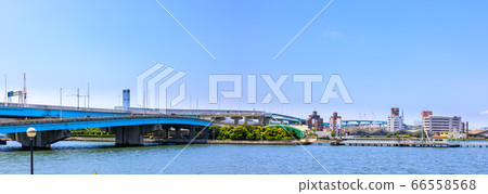 博多碼頭至須崎碼頭全景[福岡縣福岡市博多區] 66558568